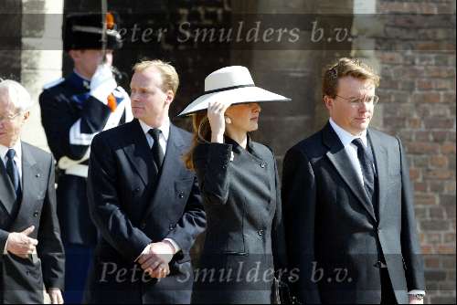 Delft 30 maart 2004
Begrafenis prinses Juliana in Grote kerk 
Prins Friso en Mabel Wisse Smit