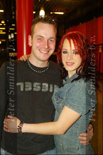 Hilversum 6 maart 2004
Idols in studio 22. Marlies Idols met haar broer
De 10 finalisten