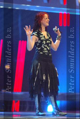 Hilversum 6 maart 2004
Idols in studio 22. Marlies Idols tijdens haar optreden
De 10 finalisten