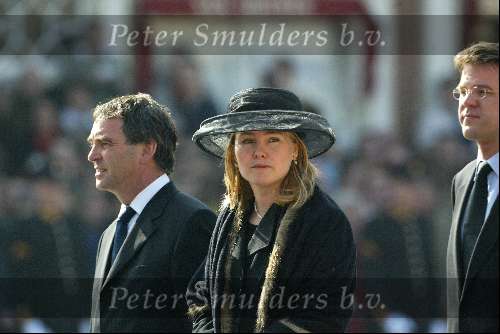 Delft 30 maart 2004
Begrafenis prinses Juliana in Grote kerk 
Melanie Schultz Verhagen met man