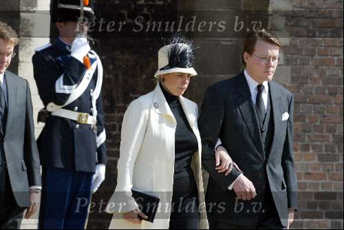 Delft 30 maart 2004
Begrafenis prinses Juliana in Grote kerk 
Prins Constantijn en Prinses Laurentien