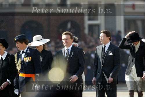 Delft 30 maart 2004
Begrafenis prinses Juliana in Grote kerk .  Prins Friso en mabel
