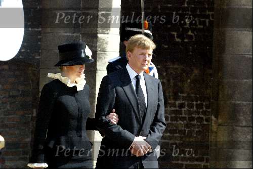 Delft 30 maart 2004
Begrafenis prinses Juliana in Grote kerk 
Prins Willem Alexander en Maxima