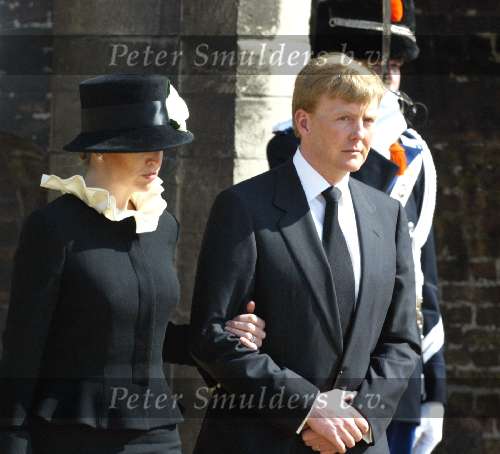 Delft 30 maart 2004
Begrafenis prinses Juliana in Grote kerk 
PrinsWillem Alexander en Prinses Maxima