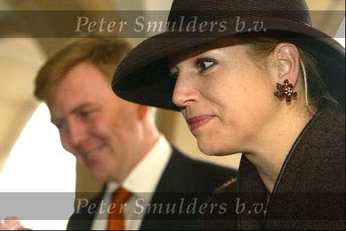 Vlaardingen 13 maart 2004
Prinses Maxima en Prins Willem Alexander bij uitreiking Geuzenpenning.