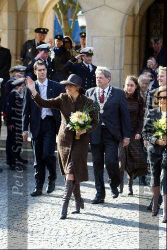 Vlaardingen 13 maart 2004
Prinses Maxima en Prins Willem Alexander bij uitreiking Geuzenpenning.