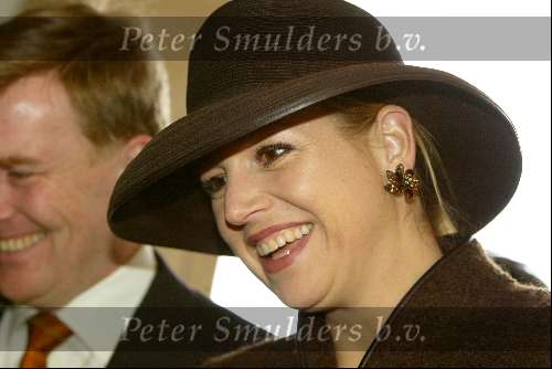Vlaardingen 13 maart 2004
Prinses Maxima en Prins Willem Alexander bij uitreiking Geuzenpenning.