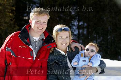 Lech 17 maart 2004
Prinses Maxima, Prins Willem Alexander Prinses Amalia in Lech.