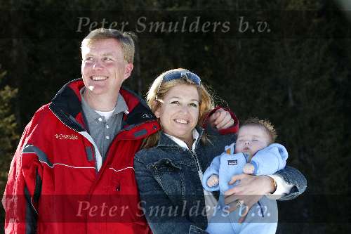 Lech 17 maart 2004
Prinses Maxima, Prins Willem Alexander Prinses Amalia in Lech.