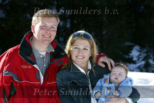 Lech 17 maart 2004
Prinses Maxima, Prins Willem Alexander Prinses Amalia in Lech.