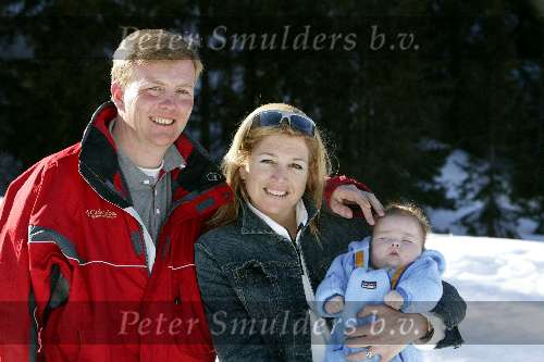 Lech 17 maart 2004
Prinses Maxima, Prins Willem Alexander Prinses Amalia in Lech.