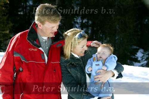 Lech 17 maart 2004
Prinses Maxima, Prins Willem Alexander Prinses Amalia in Lech.