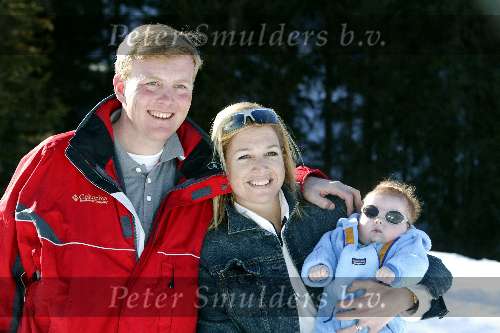 Lech 17 maart 2004
Prinses Maxima, Prins Willem Alexander Prinses Amalia in Lech.