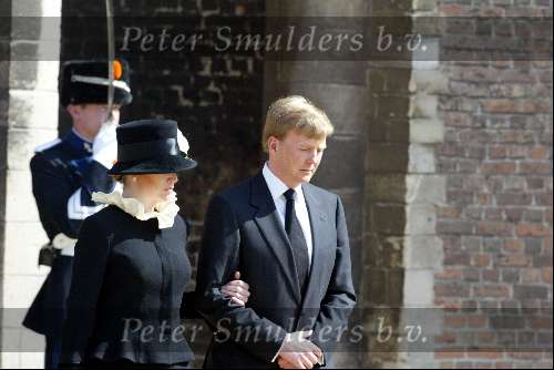 Delft 30 maart 2004
Begrafenis prinses Juliana in Grote kerk 
PrinsWillem Alexander en Prinses Maxima