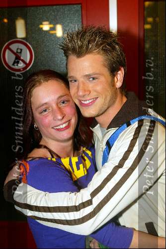 Hilversum 6 maart 2004
Idols in studio 22. Robin Idols met vriendin Nanna
De 10 finalisten  .