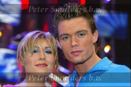 Hilversum 6 maart 2004
Idols in studio 22. Maud Idols en Ron Idols 
Eerste finale ronde 2004