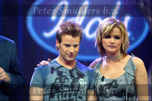 Hilversum 13 maart 2004
Finale Idols in studio 22 in Hilversum.
Robin idols en Tooske Breugem