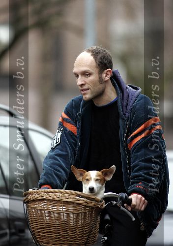 Amsterdam 22 maart 2005
Hugo Metsers III met hond op fiets