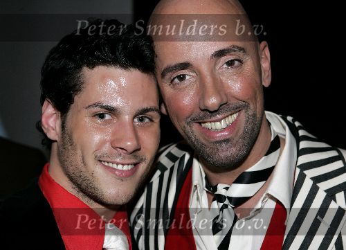 Amsterdam 12 maart 2005
Modeshow Mart Visser in het hilton.  
Maik de Boer met vriend