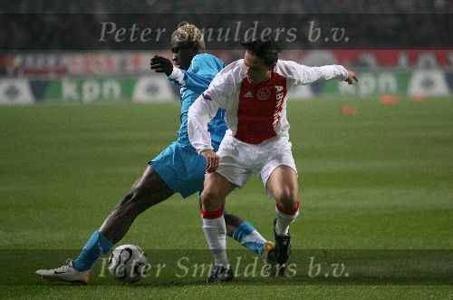 Amsterdam, 11 Maart 2006 Kompetiewedstrijd AJAX-PSV, eindstand 0-0 Seizoen 2005/2006
Arouna Kone