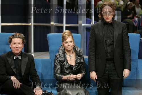 Hilversum, 11 Maart 2006 Finale Idols 2006
Juryleden Henkjan Smits Eric v Tijn en Jerney Kaagman