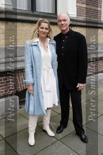 Amsterdam 4 maart 2007
Modeshow Frans Molenaar in het Amstel Hotel. Ferdi Bolland met vrouw