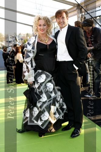 Hilversum 12 maart 2007
Feest voor de 65 e verjaardag van Joop v d Ende in studio 21. Karin Bloemen en Gerard Joling