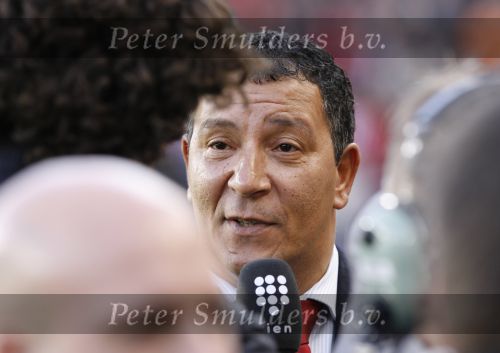 Eindhoven, 18 Maart 2007 Kompetitiewedstrijd PSV-AJAX, eindstand 1-5 Seizoen 2006/2007
Henk ten Cate wordt geintervieuwd