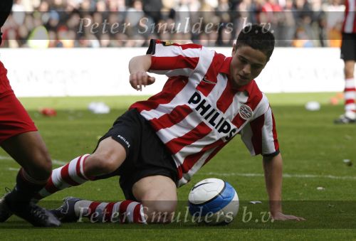 Eindhoven, 18 Maart 2007 Kompetitiewedstrijd PSV-AJAX, eindstand 1-5 Seizoen 2006/2007
Ibrahim Afellay