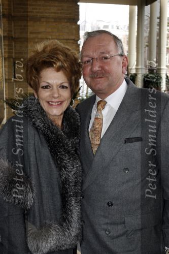 Amsterdam 4 maart 2007
Modeshow Frans Molenaar in het Amstel Hotel. 
Maja Steenwijk met haar man Joop Steenwijk