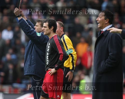 Eindhoven, 18 Maart 2007 Kompetitiewedstrijd PSV-AJAX, eindstand 1-5 Seizoen 2006/2007
Kenneth Perez valt in