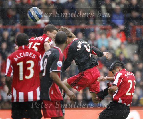 Eindhoven, 18 Maart 2007 Kompetitiewedstrijd PSV-AJAX, eindstand 1-5 Seizoen 2006/2007
Klaas Jan Huntelaar scoort 1-0