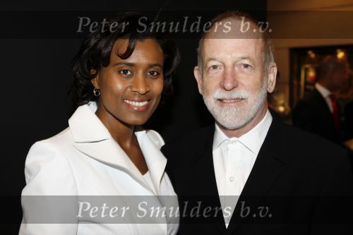 Amsterdam  17 maart 2007
Modeshow Mart Visser in het hilton in amsterdam. Laetitia Griffith met man
