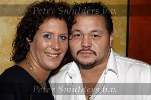 Uitgeest 17 januari 2007
Feest Henk Geels in Bobs saloon. Hazes Look a Like  Lesley met vrouw