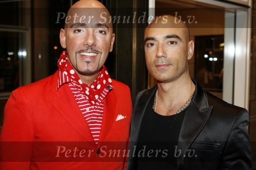 Amsterdam  17 maart 2007
Modeshow Mart Visser in het hilton in amsterdam. Maik  de Boer met een vriend