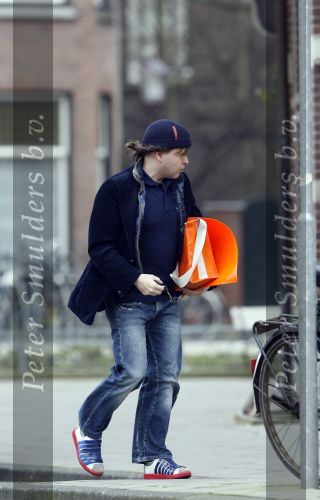 Amsterdam 17 maart 2007
Marc Marie Huybregts met zijn vriend op straat.