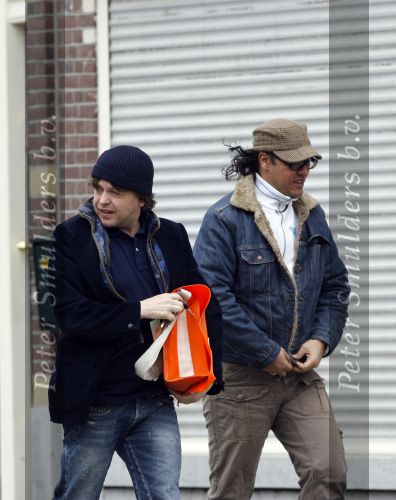 Amsterdam 17 maart 2007
Marc Marie Huybregts met zijn vriend op straat.