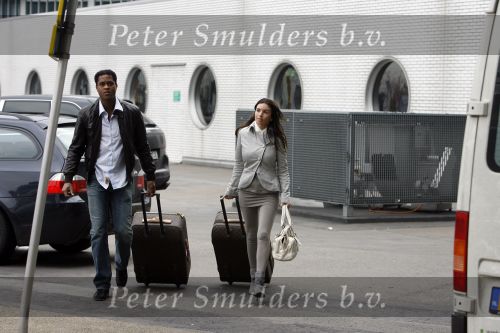 Schiphol 23 maart 2007
Patrick Kluivert en zijn zwangere vriendin Rossana Lima op schiphol .