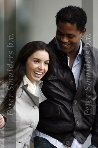 Schiphol 23 maart 2007
Patrick Kluivert en zijn zwangere vriendin Rossana Lima op schiphol .