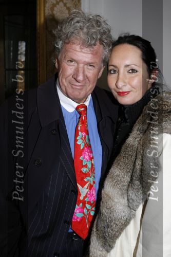 Amsterdam 4 maart 2007
Modeshow Frans Molenaar in het Amstel Hotel. Willibrord Frequin met vriendin Susan