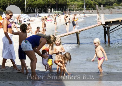 Saint Tropez 31 juli 2009
Danielle Overgaag Oerlemans met dochter Kate  Thijmen Fiene en benjamin op vakantie op saint Tropez.
Peter Smulders bv