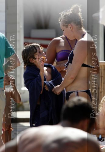 Saint Tropez 31 juli 2009
Danielle Overgaag Oerlemans met dochter Kate  Thijmen Fiene en benjamin op vakantie op saint Tropez.
Peter Smulders bv