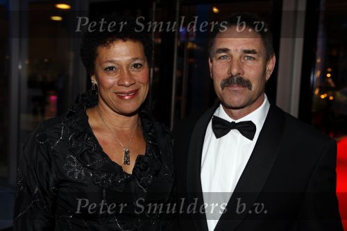 Amsterdam 15 december 2009
Sportman van het jaar verkiezing in de RAI. Enith Brigitha met man
Peter Smulders bv