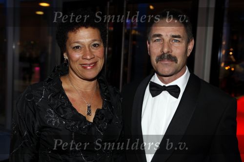 Amsterdam 15 december 2009
Sportman van het jaar verkiezing in de RAI. Enith Brigitha met man
Peter Smulders bv