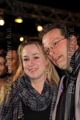 Hilversum, 3 Maart 2010 Uitreiking Gouden Harpen in Studio 22
Jeroen Latijnhouwers met partner
Foto Peter Smulders BV