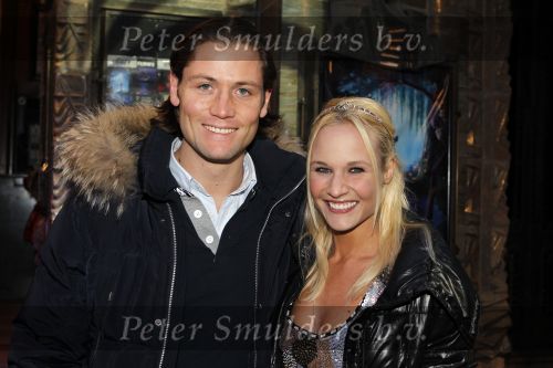 Amsterdam 30 januari 2010
Premiere de prinses en de kikker in Tuschinski. Kimberly Klaver met vriend
Peter Smulders bv
