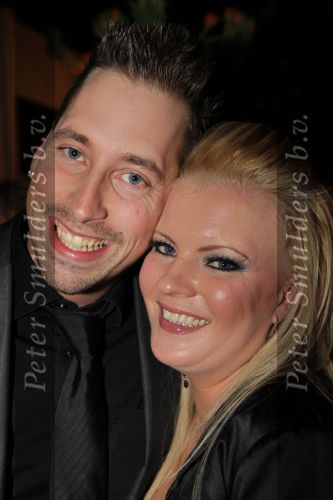 Hilversum, 3 Maart 2010 Uitreiking Gouden Harpen in Studio 22
Kristel Roulax van Popstars met partner
Foto Peter Smulders BV