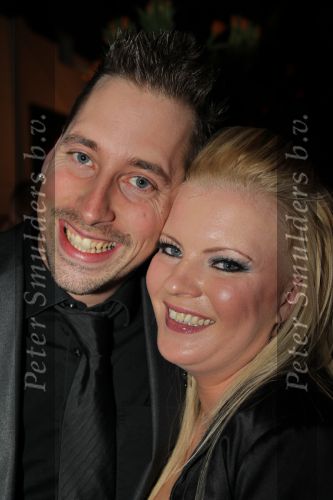 Hilversum, 3 Maart 2010 Uitreiking Gouden Harpen in Studio 22
Kristel Roulax van Popstars met partner
Foto Peter Smulders BV