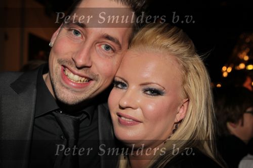 Hilversum, 3 Maart 2010 Uitreiking Gouden Harpen in Studio 22
Kristel Roulax van Popstars met partner
Foto Peter Smulders BV
