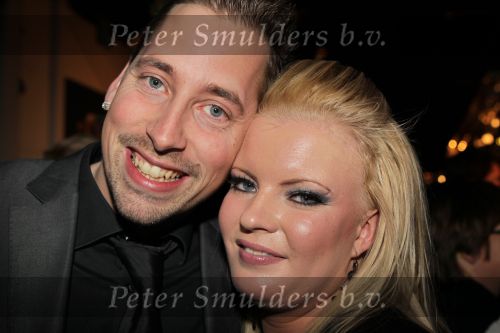 Hilversum, 3 Maart 2010 Uitreiking Gouden Harpen in Studio 22
Kristel Roulax van Popstars met partner
Foto Peter Smulders BV